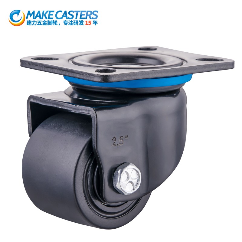 70mm Heavy Duty Casters Polypropylene Castors Black 2.5 Inch