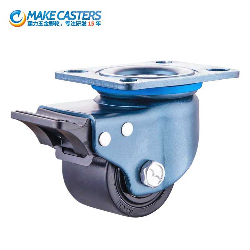 70mm Heavy Duty Casters Polypropylene Castors Blue 2.5 Inch