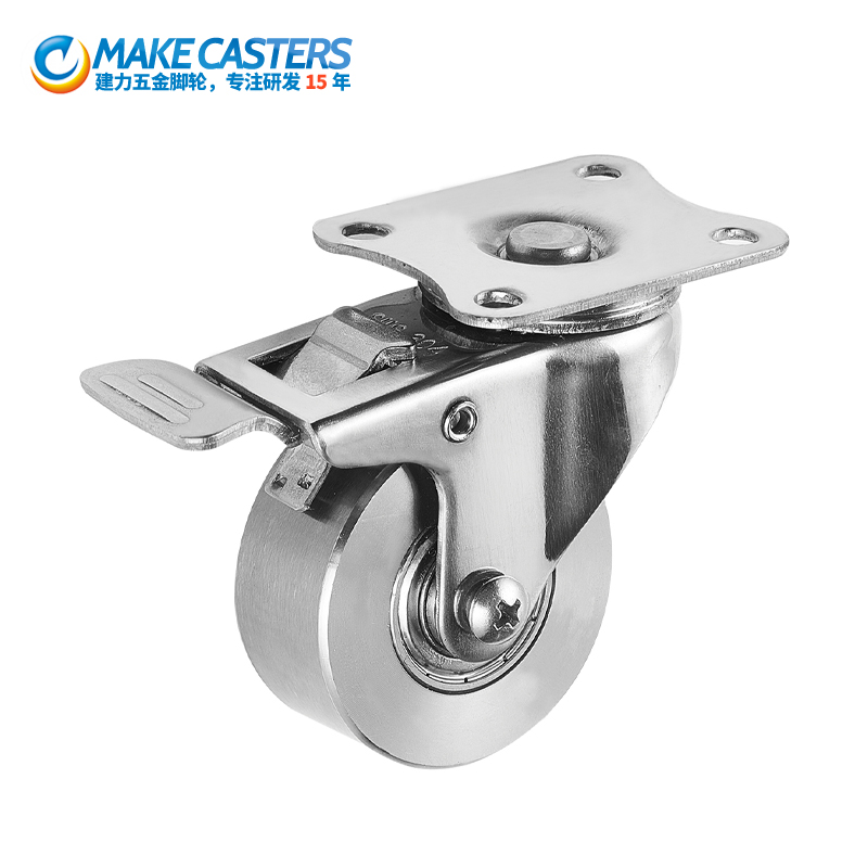 China caster professional manufacturer light 304 stainless steel directional brake casters