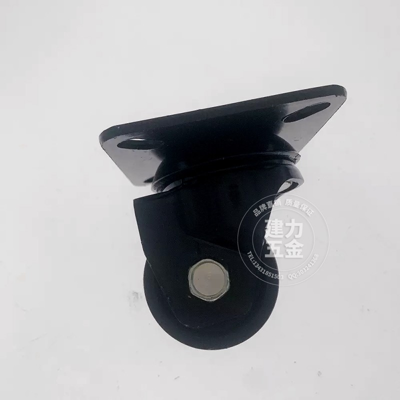 Heavy duty nylon casters, low gravity center, black with bearing, composite freezer shelf, furniture, sofa bed, washing machine