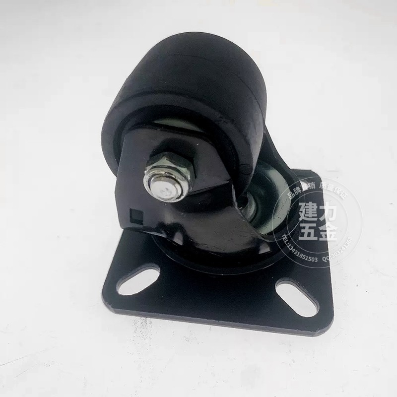 Heavy duty nylon casters, low gravity center, black with bearing, composite freezer shelf, furniture, sofa bed, washing machine