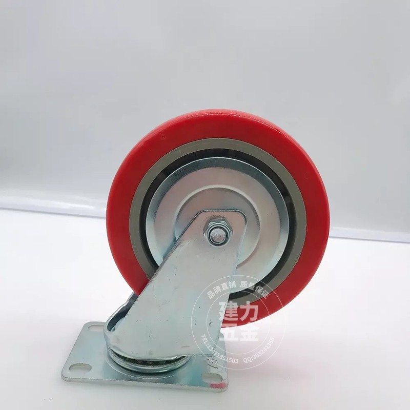 Heavy duty red Pu casters Korea 4 