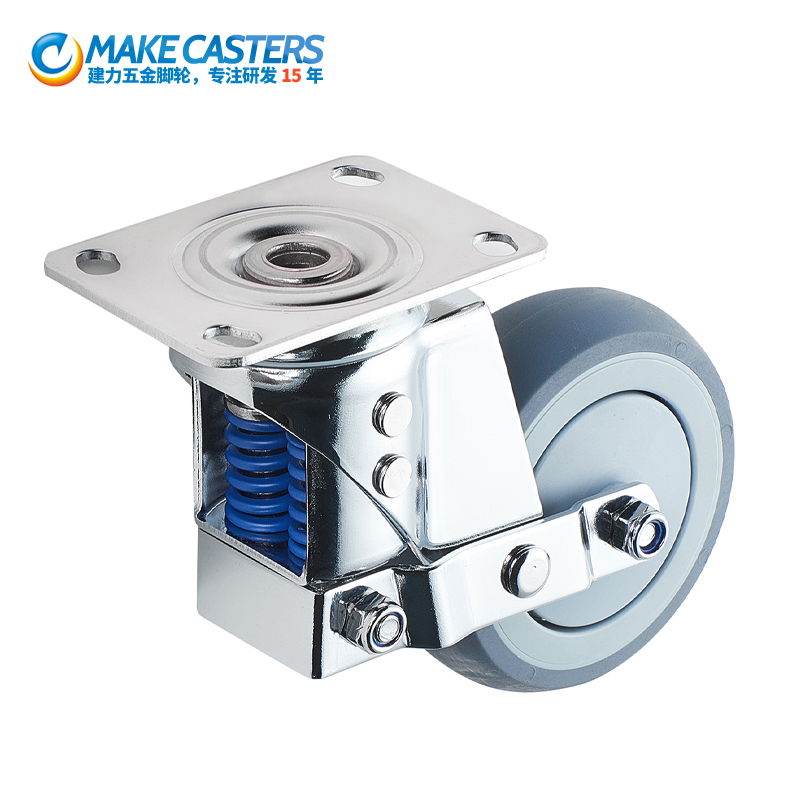 Hot selling Jianli medium-sized stainless steel conductive movable casters with complete specifications, double spring stainless steel Chinese casters