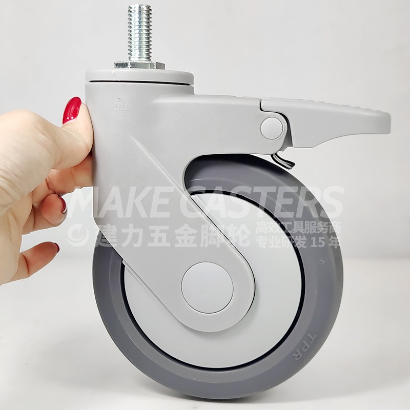 Caster Wheel Manufacturer Medium Duty Medical Casters Hospital Bed Caster 4 inch 3 inch 5 inch TPR Castors Workbench Twin Swivel