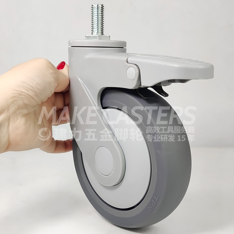 Caster Wheel Manufacturer Medium Duty Medical Casters Hospital Bed Caster 4 inch 3 inch 5 inch TPR Castors Workbench Twin Swivel