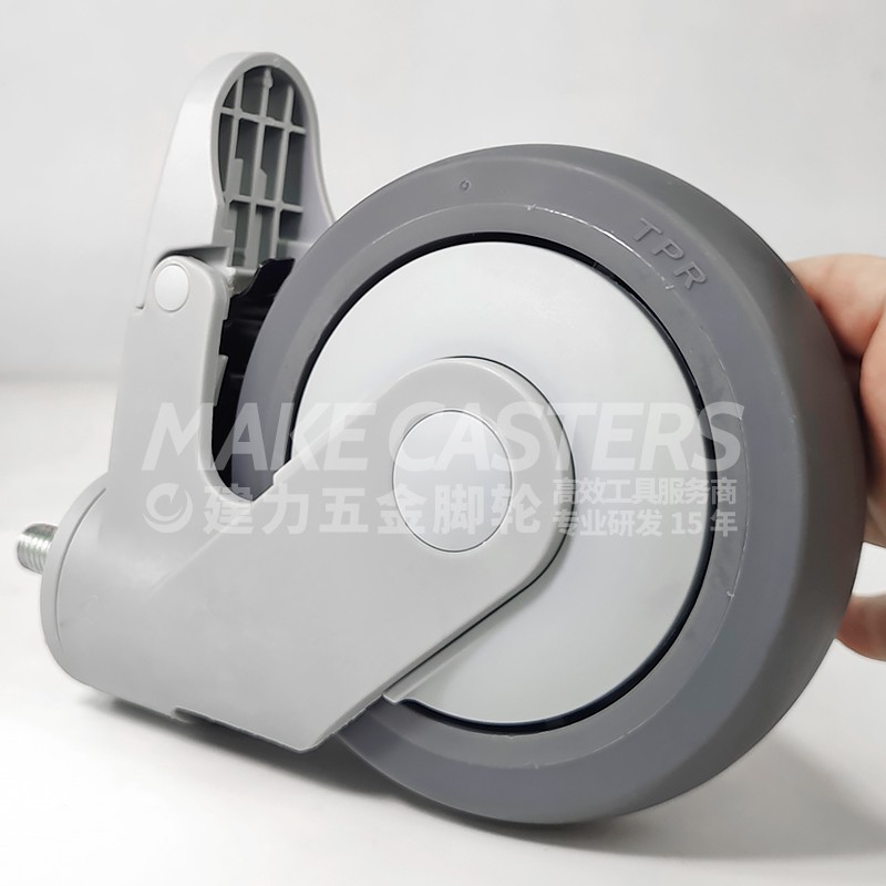 Caster Wheel Manufacturer Medium Duty Medical Casters Hospital Bed Caster 4 inch 3 inch 5 inch TPR Castors Workbench Twin Swivel