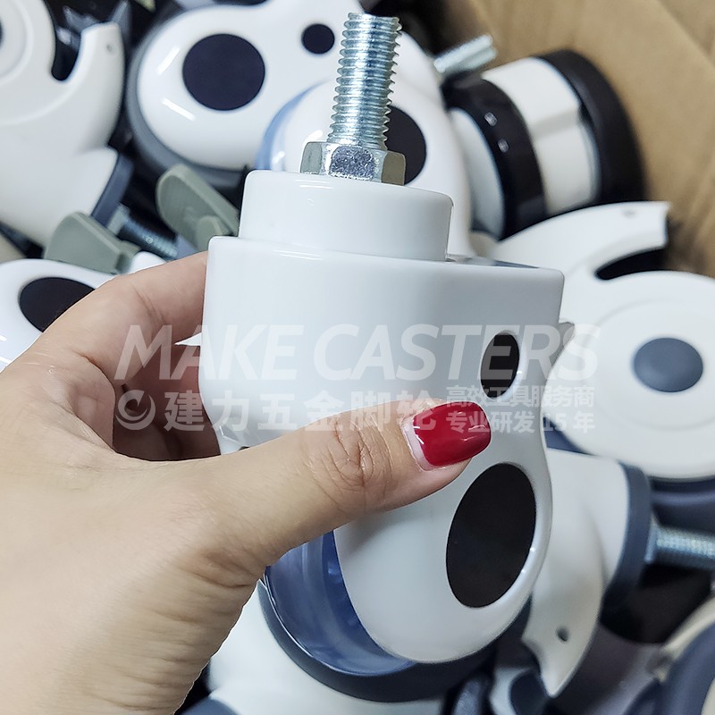 Medium Duty Caster Wheel Medical Casters Hospital Bed Caster Twin 3 4 5 inch Top Plate PU Machine Swivel Workbench Treated Stem