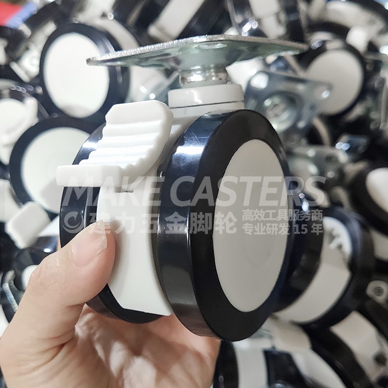 Medium Duty Caster Wheel Medical Casters Hospital Bed Caster Twin 3 inch Top Plate PU Machine Swivel Workbench Treated Stem