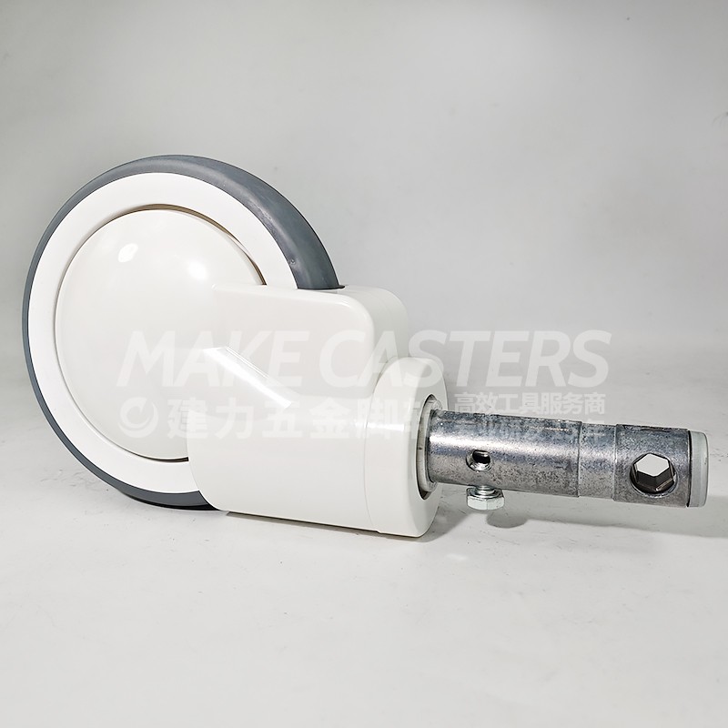 Medical Castor Wheel Central Control Lock Casters Hospital Bed Equipment Silent Stem Caster TPR 5