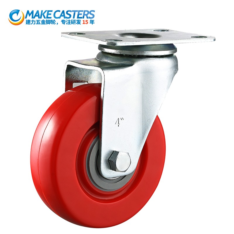 Medium Duty double ball bearing PVC caster