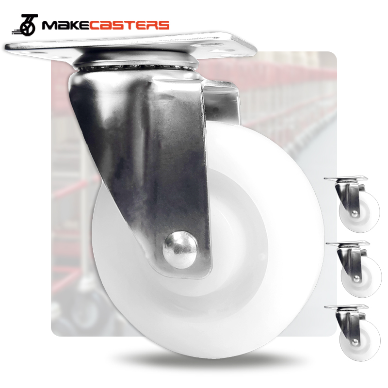 Stainless Steel Caster Wheel Swivel Brake PA Medium Duty Hospital Trolley Anti-Rust Rust-Resistant SUS304 316 3