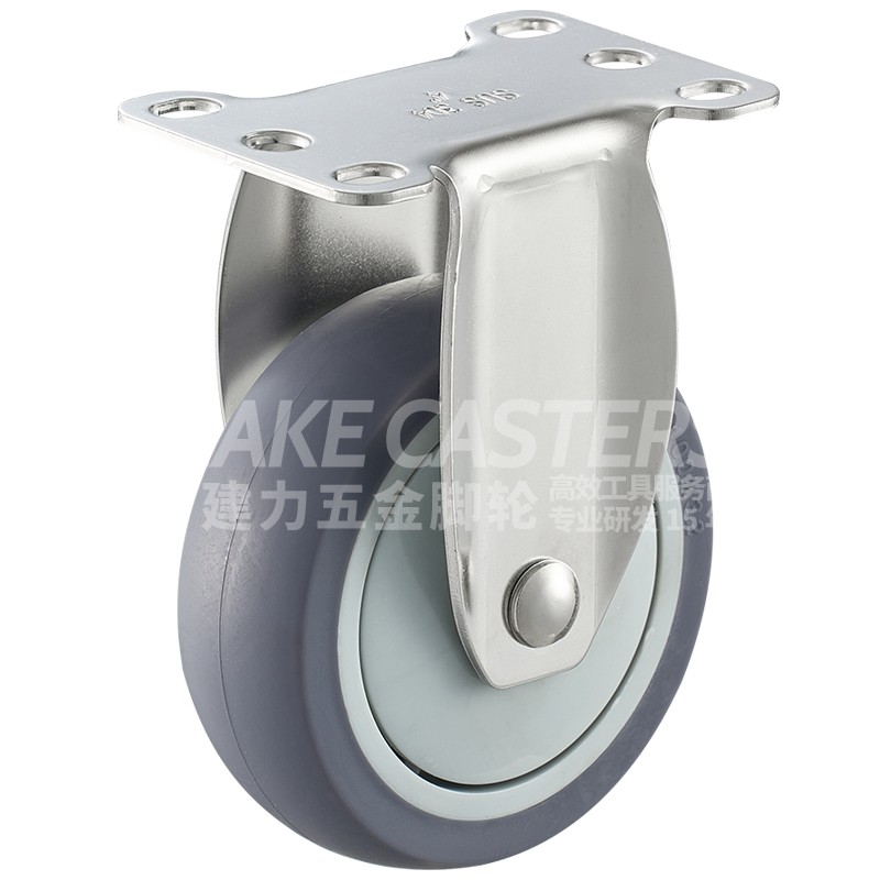 Stainless Steel Caster Wheel Swivel Screw Stem TPR Medium Duty Hospital Medical Trolley Furniture Tools SUS 304 316 3