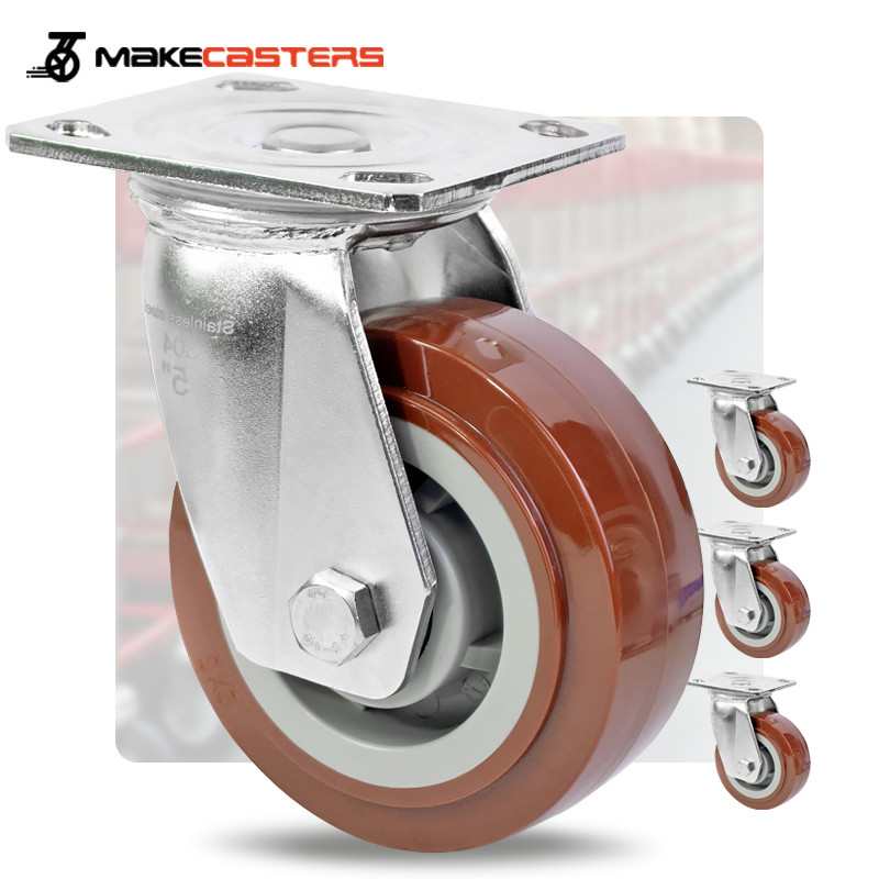 Stainless Steel Casters Wheels Heavy Duty SUS 304 316 4