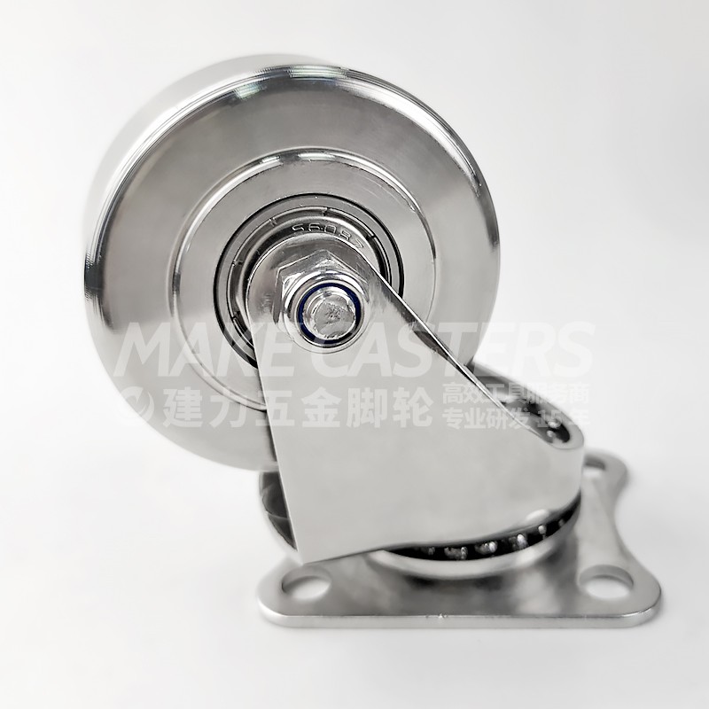 Total Stainless Steel SUS 304 316 Swivel Brake Kitchen Caster Wheel 1.5