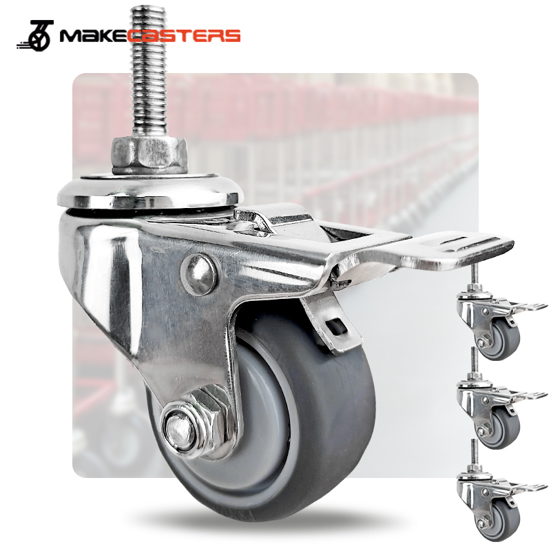 Stainless Steel SUS 304 316 Swivel With Brake 1.5