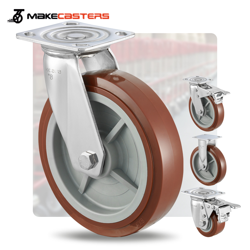 Stainless Steel Casters Wheels SUS304 316 Heavy Duty 4