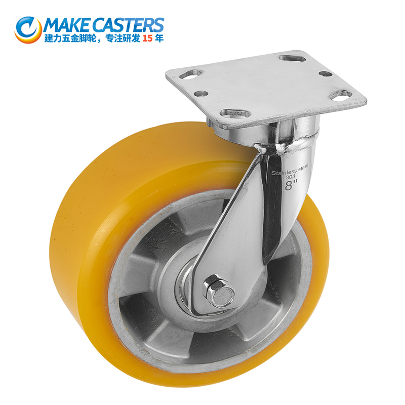 Caster specifications are complete, super heavy impact resistant stainless steel brake caster, China super heavy universal wheel