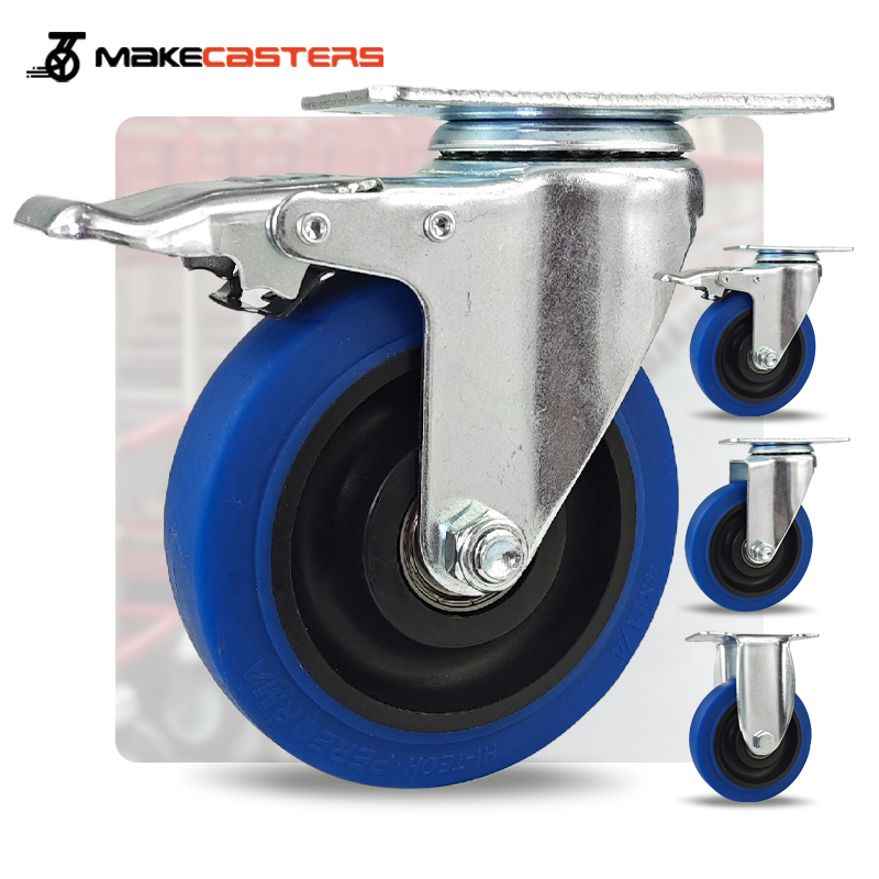 Hot Sale TPR Silent Medium Duty Casters Wheels Castors 1.5