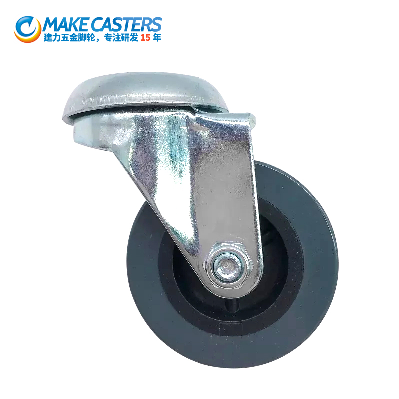 Top hole PVC Gray 2 inch caster plastic PVC tool accessories furniture screw universal brake pulley equipment