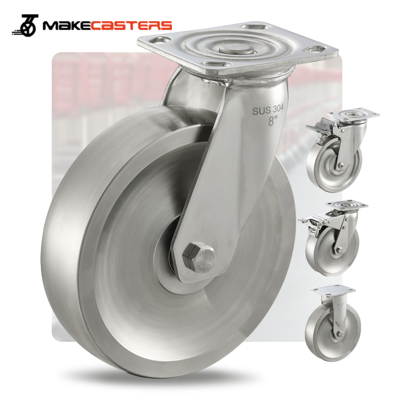 Total All Stainless Steel Casters Wheels Heavy Duty SUS 304 316 4