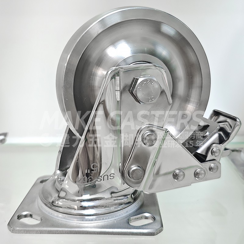 Total All Stainless Steel Casters Wheels Heavy Duty SUS 304 316 4