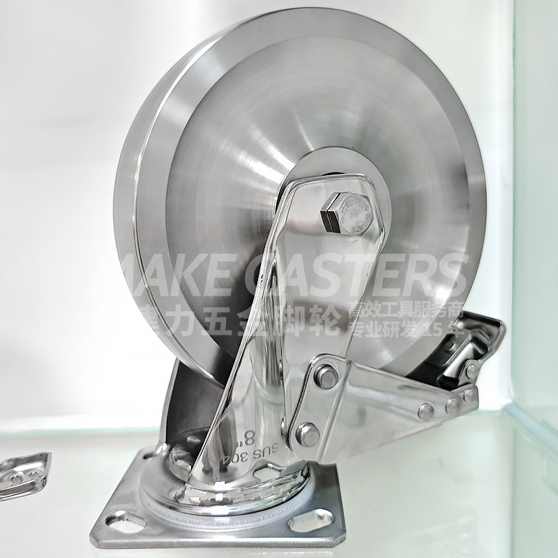 Total All Stainless Steel Casters Wheels SS Swivel With Brake Trolley Heavy Duty SUS 304 316 4