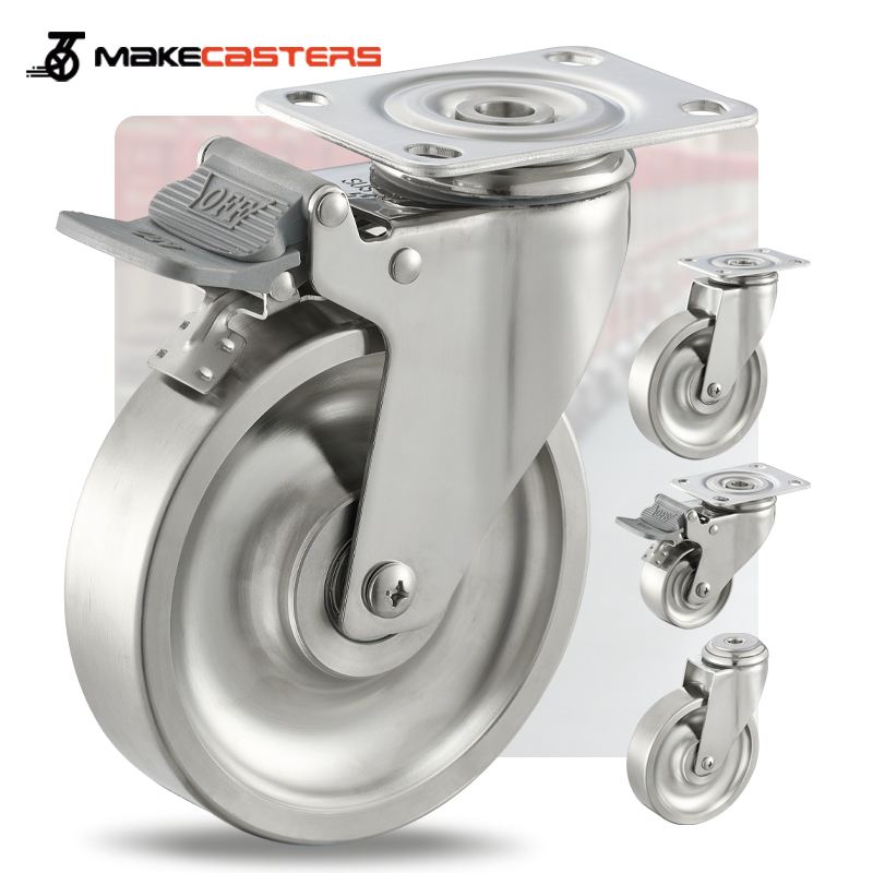 Total All Stainless Steel SUS 304 316 Casters Wheels 3