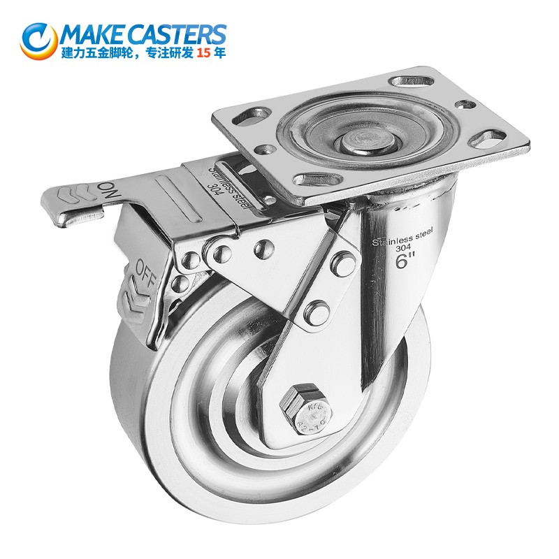 Wholesale high-quality Heavy Stainless Steel universal casters, complete specifications universal wheels solid manufacturers