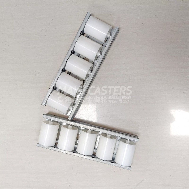 85*34.1mm industrial plastic roller crawler food and beverage factory transport conveyor belt conveyor casters row