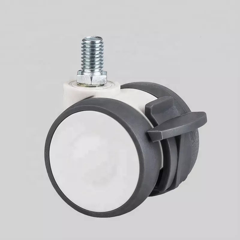 3-inch light furniture medical caster equipment instrument mute central control nursing sickbed screw push brake foot wheel